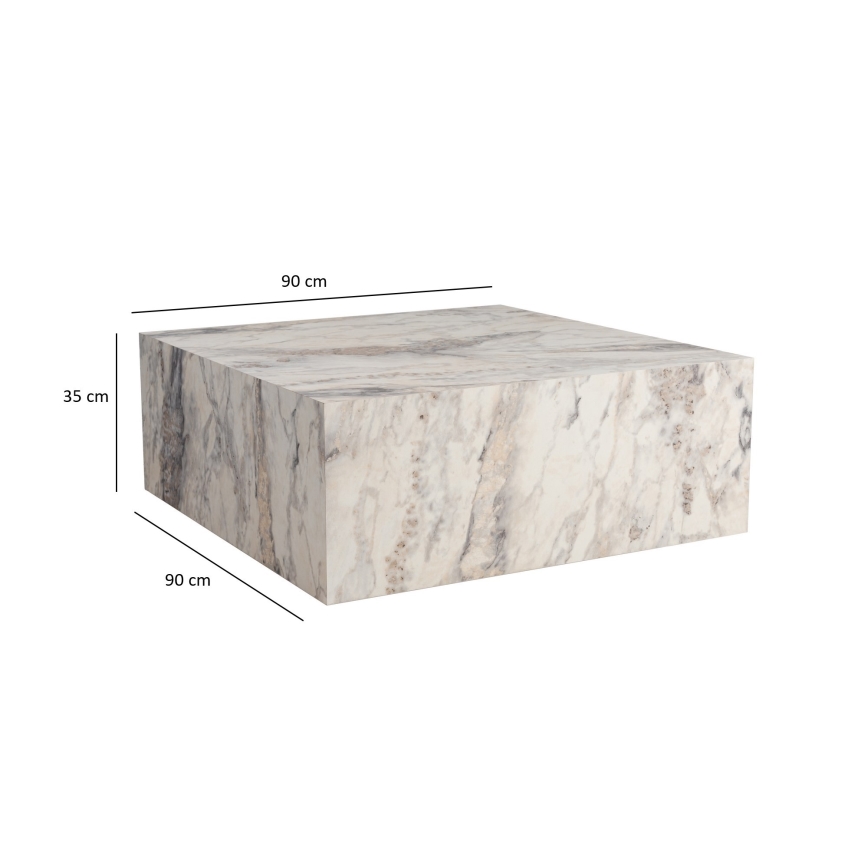 Τραπεζάκι σαλονιού PRIZMA 90x90 cm, μάρμαρο