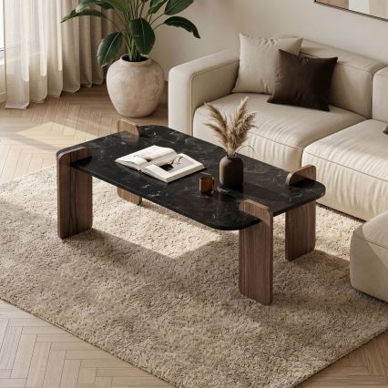 Τραπεζάκι σαλονιού PURO 120x60 cm καρυδιά/μαύρο
