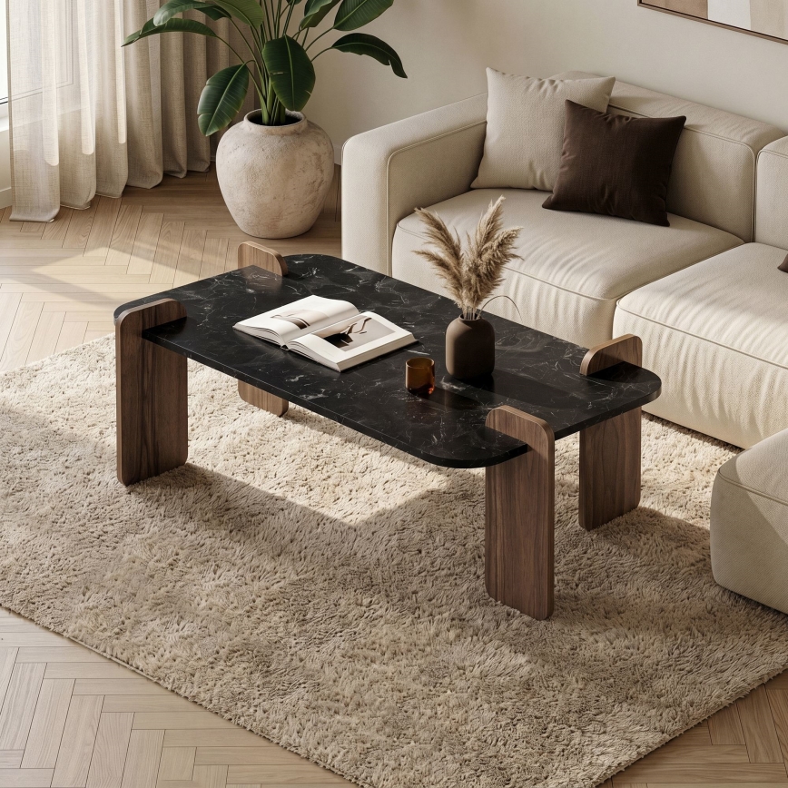 Τραπεζάκι σαλονιού PURO 120x60 cm καρυδιά/μαύρο