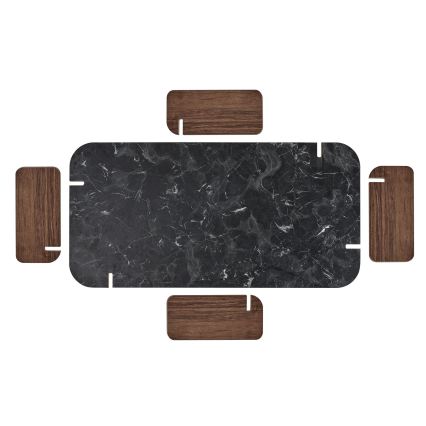 Τραπεζάκι σαλονιού PURO 120x60 cm καρυδιά/μαύρο
