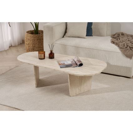 Τραπεζάκι σαλονιού ROND 130x65 cm μπεζ
