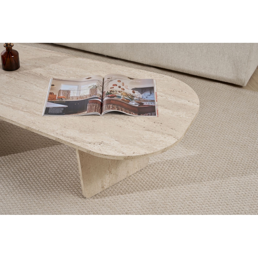 Τραπεζάκι σαλονιού ROND 130x65 cm μπεζ