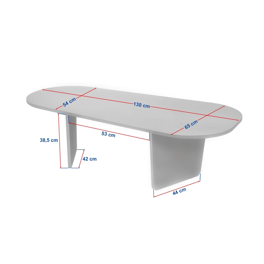 Τραπεζάκι σαλονιού ROND 130x65 cm μπεζ