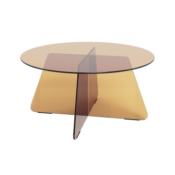 Τραπεζάκι σαλονιού SANOS 80 εκ. καπνιστό καφέ