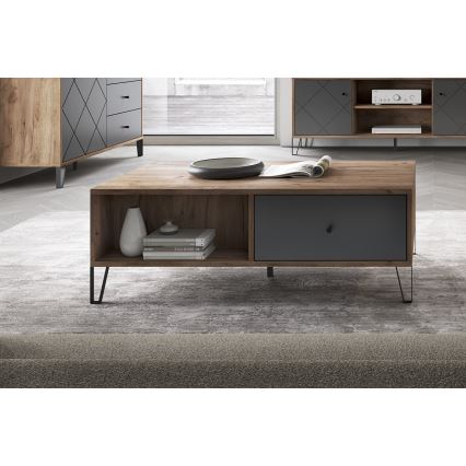 Τραπεζάκι σαλονιού SULA craft δρυς/μαύρο