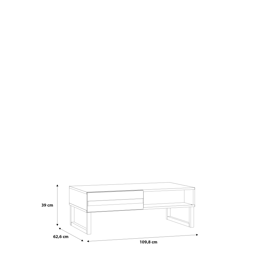 Τραπεζάκι σαλονιού TARO λευκό