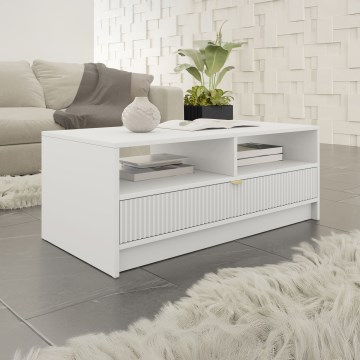 Τραπεζάκι σαλονιού TIRENO 100x40 cm λευκό