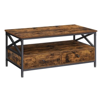 Τραπεζάκι σαλονιού TOREN καφέ/μαύρο