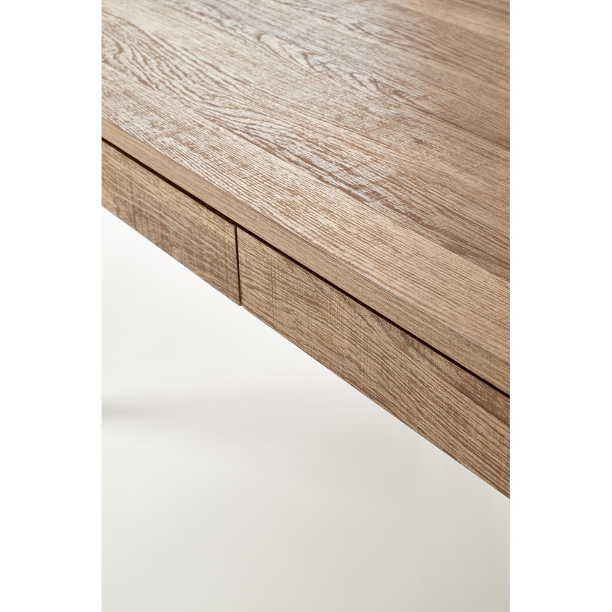 Τραπεζάκι σαλονιού TULUZA 41x120 cm χρυσαφί καρυδιά/μαύρο