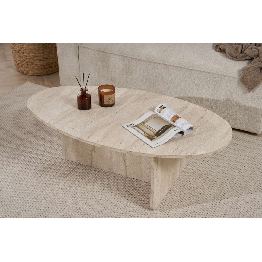Τραπεζάκι σαλονιού VARUM 120x65 cm, μπεζ