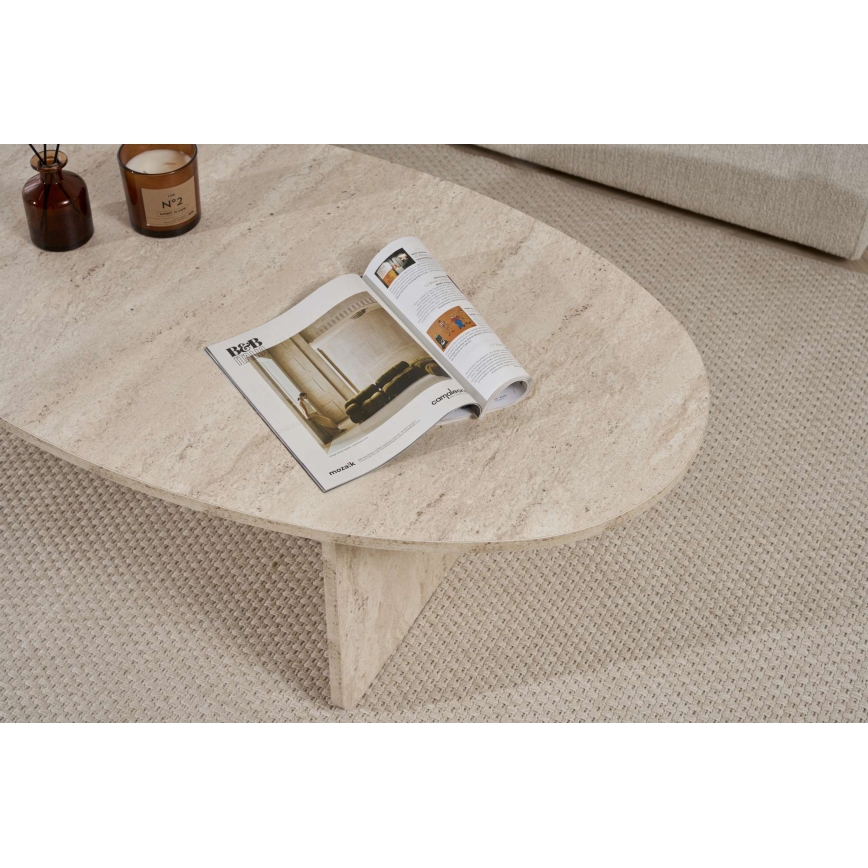 Τραπεζάκι σαλονιού VARUM 120x65 cm, μπεζ