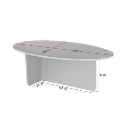 Τραπεζάκι σαλονιού VARUM 120x65 cm, μπεζ
