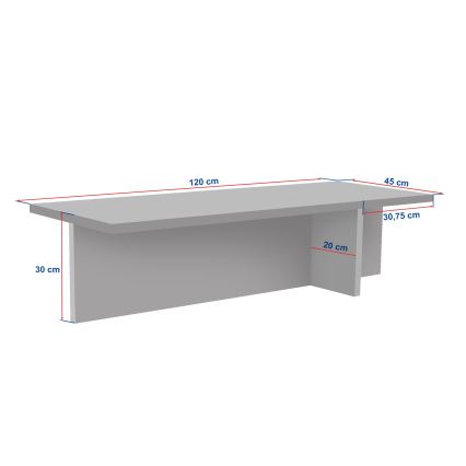 Τραπεζάκι σαλονιού VERUM 120x45 cm από τραβερτίνη
