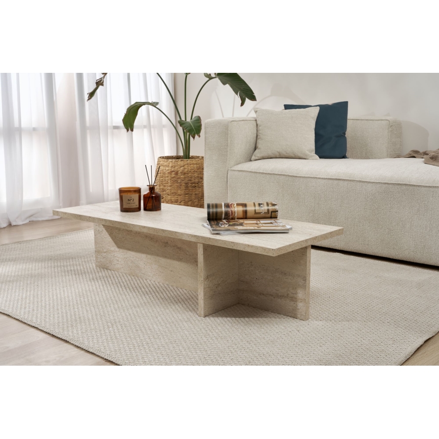 Τραπεζάκι σαλονιού VERUM 120x45 cm μπεζ