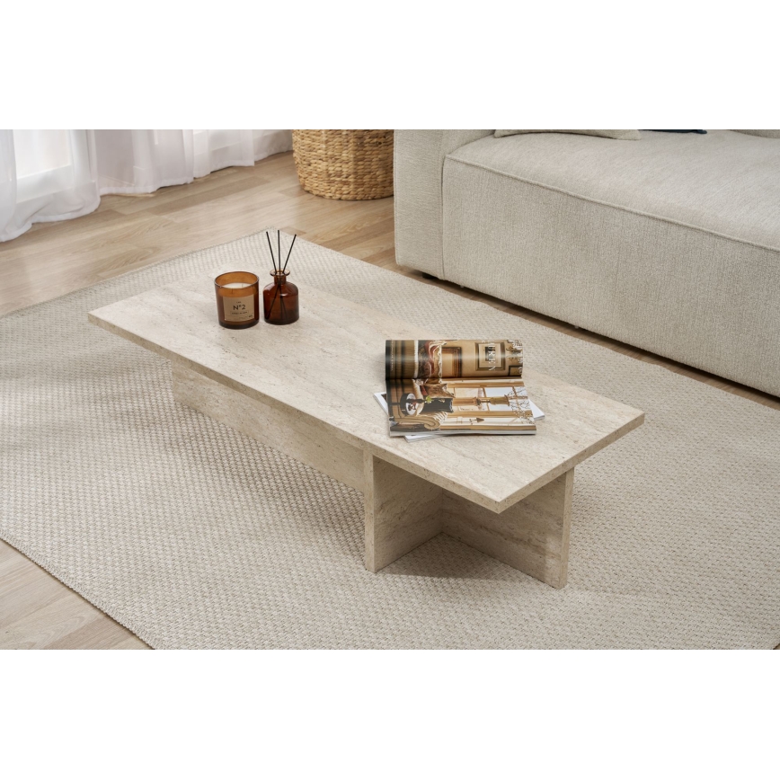 Τραπεζάκι σαλονιού VERUM 120x45 cm μπεζ