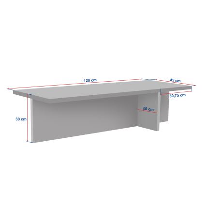 Τραπεζάκι σαλονιού VERUM 120x45 cm μπεζ