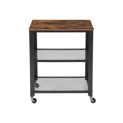 Τραπεζάκι σερβιρίσματος MARGE καφέ/μαύρο