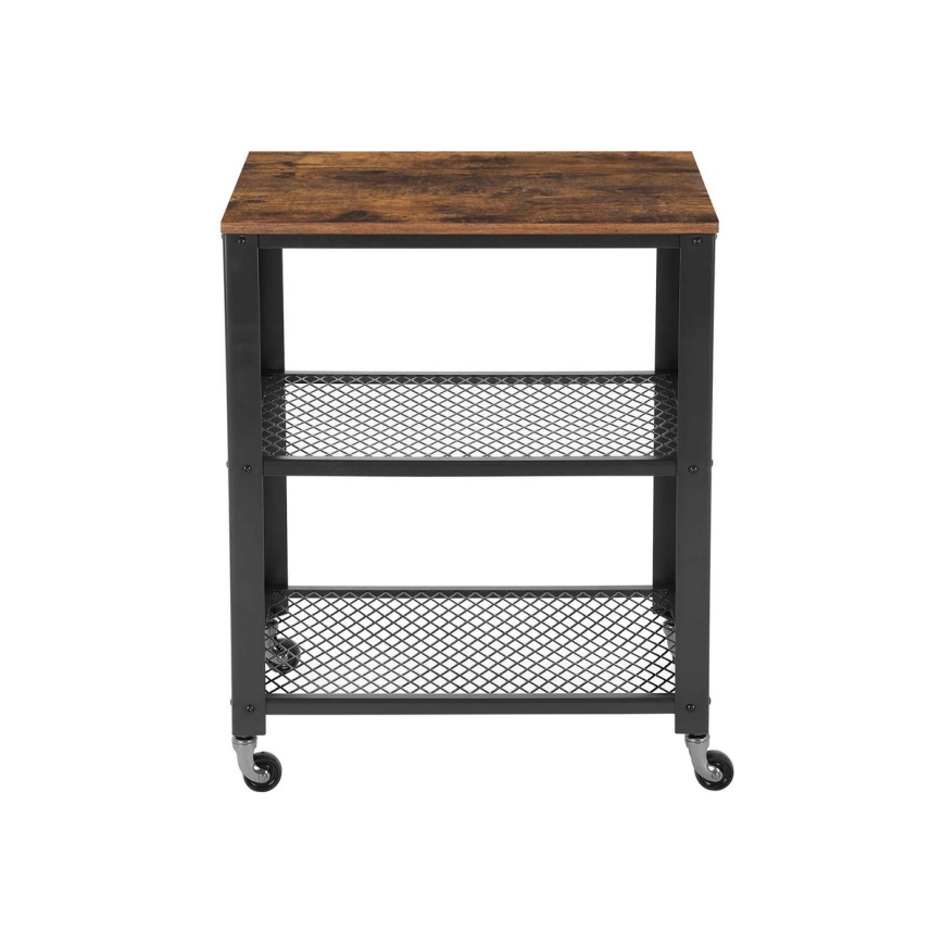 Τραπεζάκι σερβιρίσματος MARGE καφέ/μαύρο