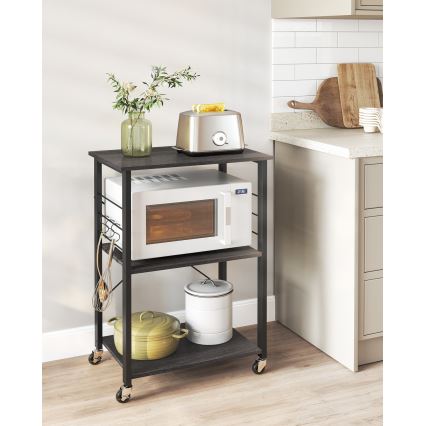 Τραπεζάκι σερβιρίσματος MARGE μαύρο