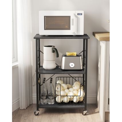 Τραπεζάκι σερβιρίσματος MARGE μαύρο