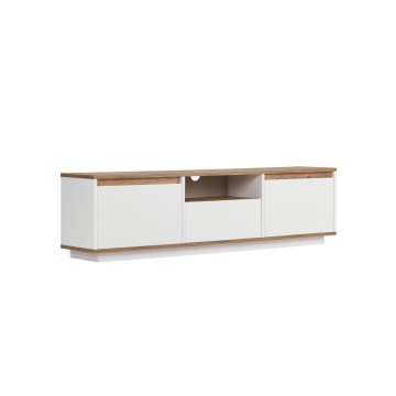 Τραπεζάκι τηλεόρασης KREDE 160x30 cm λευκό/πεύκο