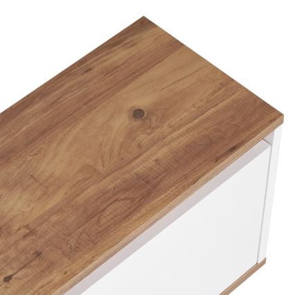 Τραπεζάκι τηλεόρασης KREDE 160x30 cm λευκό/πεύκο