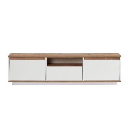 Τραπεζάκι τηλεόρασης KREDE 160x30 cm λευκό/πεύκο