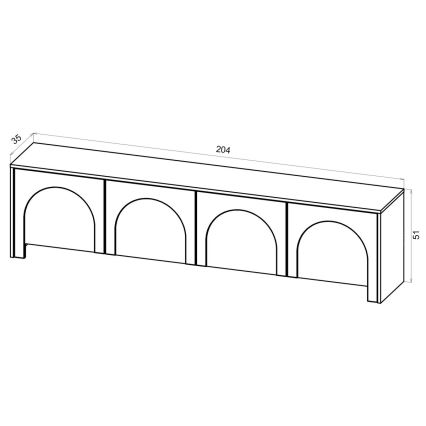 Τραπεζάκι τηλεόρασης NIO κασμίρ/μπεζ