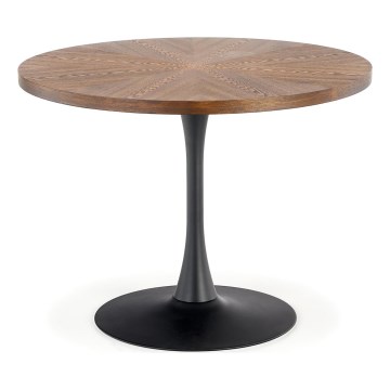 Τραπέζι φαγητού CARMELO 75x100 cm μαύρο/καφέ