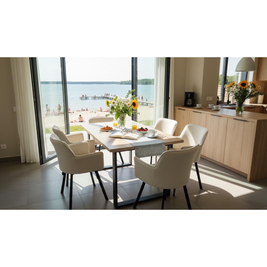 Τραπέζι φαγητού COLIN με δυνατότητα επέκτασης, σε απόχρωση δρυς Sonoma