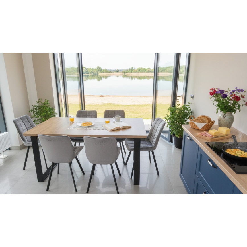 Τραπέζι φαγητού COLIN με δυνατότητα επέκτασης, δρυς