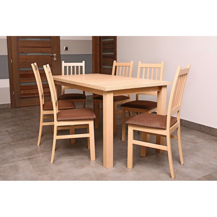 Τραπέζι φαγητού LIAM με δυνατότητα επέκτασης, δρυς Sonoma