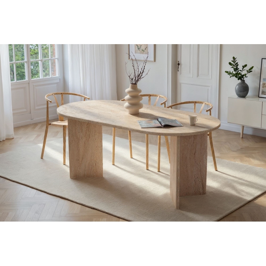 Τραπέζι φαγητού NEL 180x90 cm μπεζ
