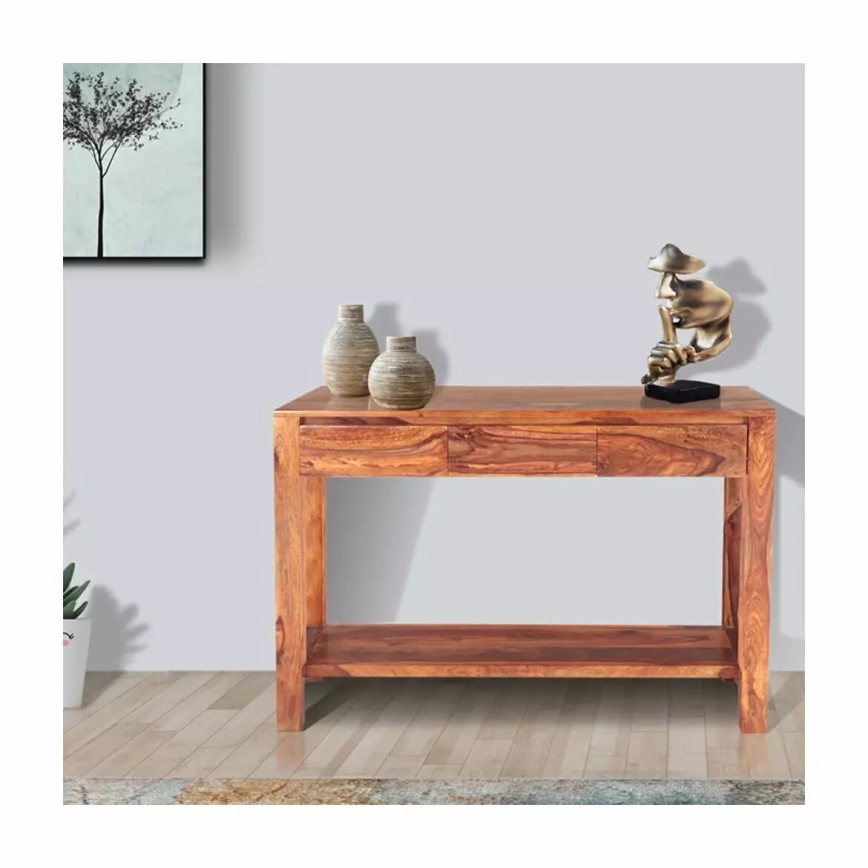 Τραπέζι κονσόλα GANI 76x130 cm μασίφ ξύλο/παλίσανδρος