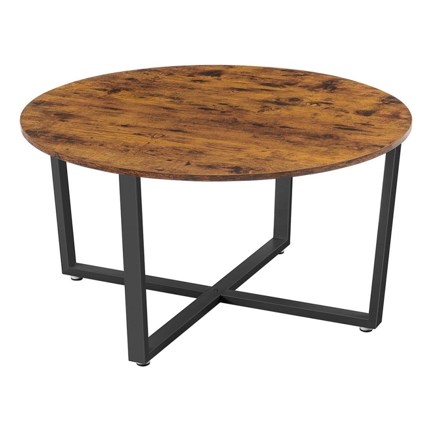 Τραπέζι σαλονιού ELDUR καφέ/μαύρο