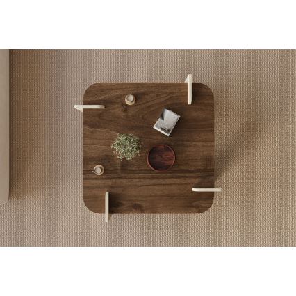 Τραπέζι σαλονιού PURO 90x90 cm καρυδιά/μπεζ