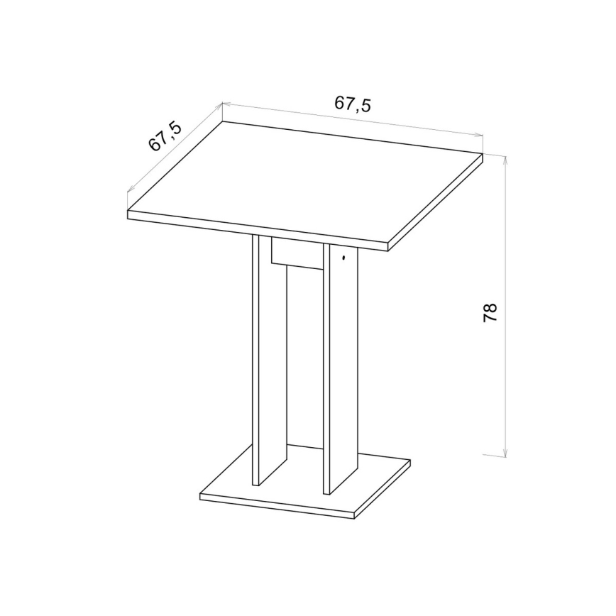 Τραπέζι STRAPO δρυς wotan