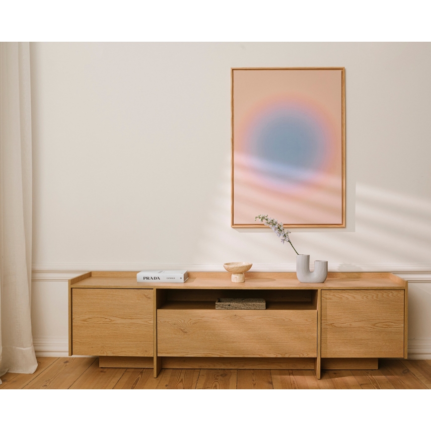 Τραπέζι τηλεόρασης KEMI 197x57 cm, δρυς Cremona