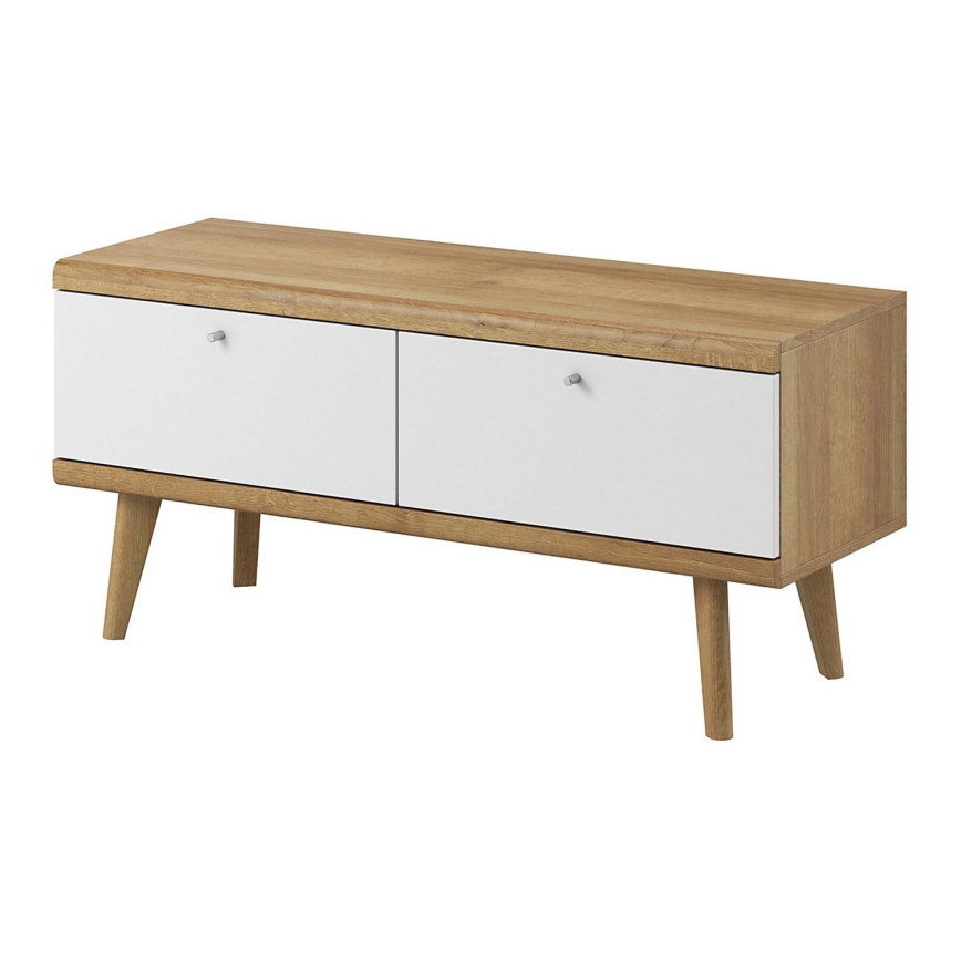 Τραπέζι τηλεόρασης PRIMO 50x107 εκ. δρυς riviera/λευκό