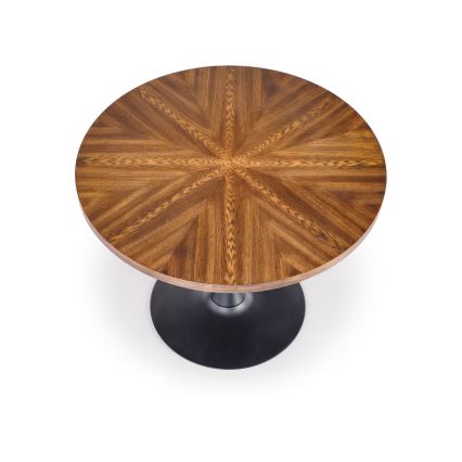 Τραπέζι τραπεζαρίας CARMELO 75x100 cm μαύρο/καφέ