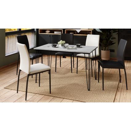 Τραπέζι τραπεζαρίας HALIJA, γκρι εφέ σκυροδέματος