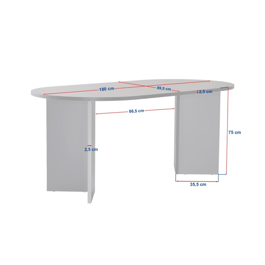 Τραπέζι τραπεζαρίας NEL 180x90 cm μαύρο