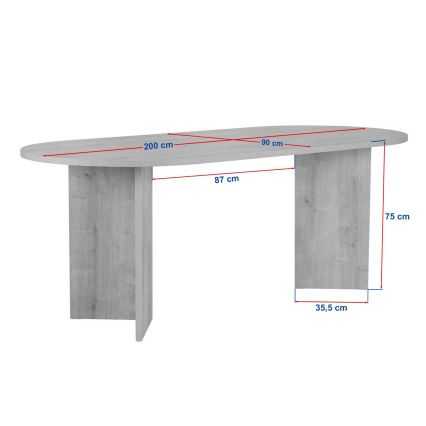 Τραπέζι τραπεζαρίας NEL 200x90 cm μπεζ
