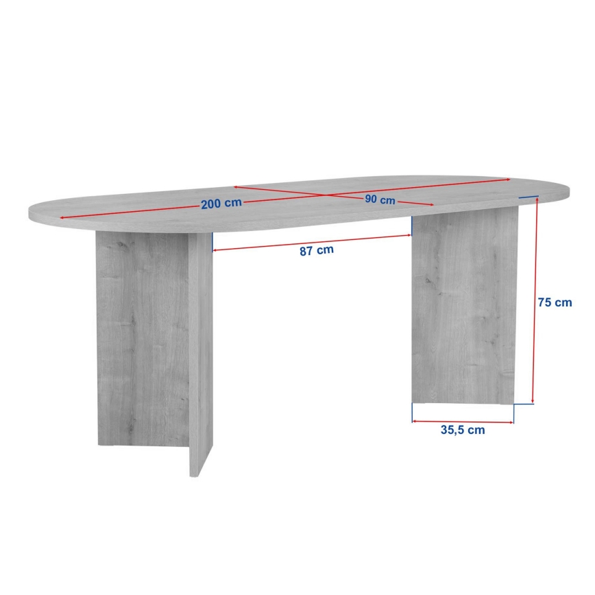 Τραπέζι τραπεζαρίας NEL 200x90 cm μπεζ