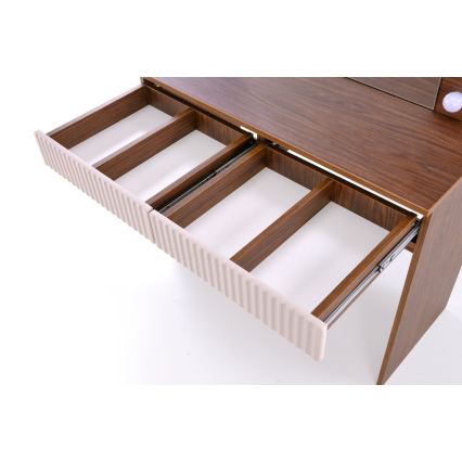 Τραπέζι τουαλέτας AMORIO 94x43 cm κασμίρι/ντεκόρ καρυδιάς