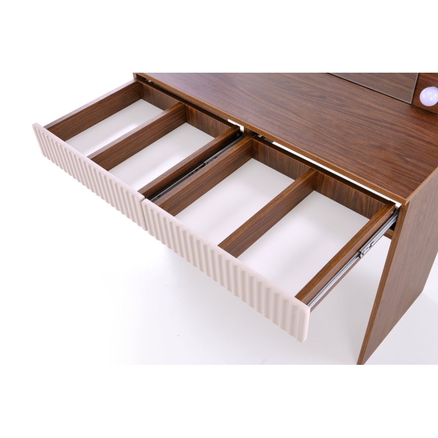 Τραπέζι τουαλέτας AMORIO 94x43 cm κασμίρι/ντεκόρ καρυδιάς