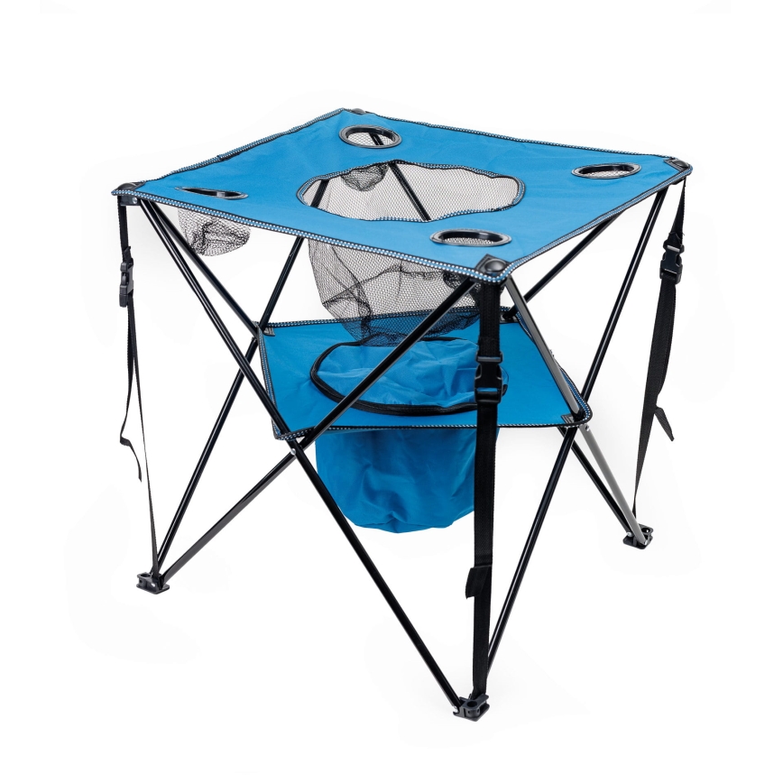 Τραπέζι για κάμπινγκ πτυσσόμενο + 2x καρέκλες μπλε