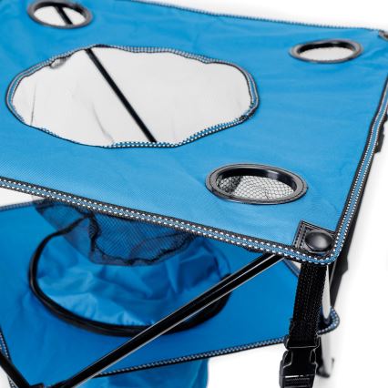 Τραπέζι για κάμπινγκ πτυσσόμενο + 2x καρέκλες μπλε