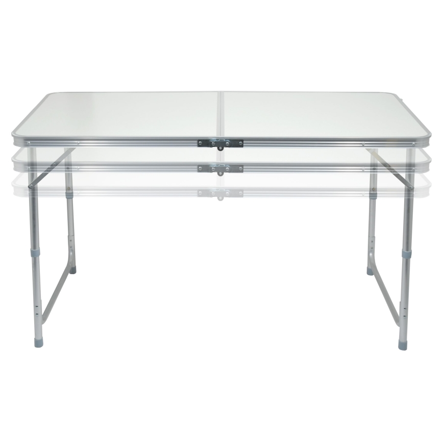 Τραπέζι για κάμπινγκ πτυσσόμενο + 4x chair λευκό/ματ χρώμιο