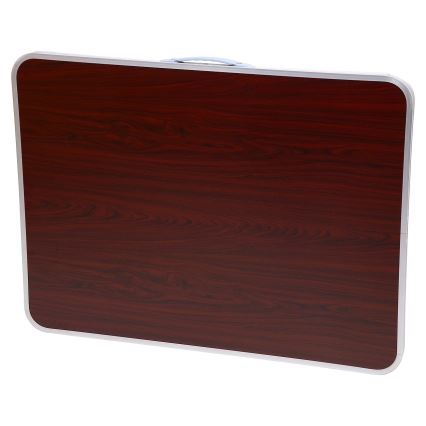 Τραπέζι για κάμπινγκ πτυσσόμενο καφέ/ματ χρώμιο